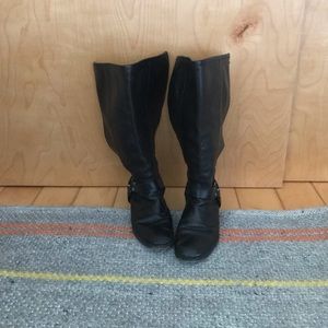 Black Frye Harness Knee High Boots size 9.5